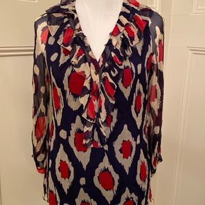 DVF Diane von Furstenberg silk top